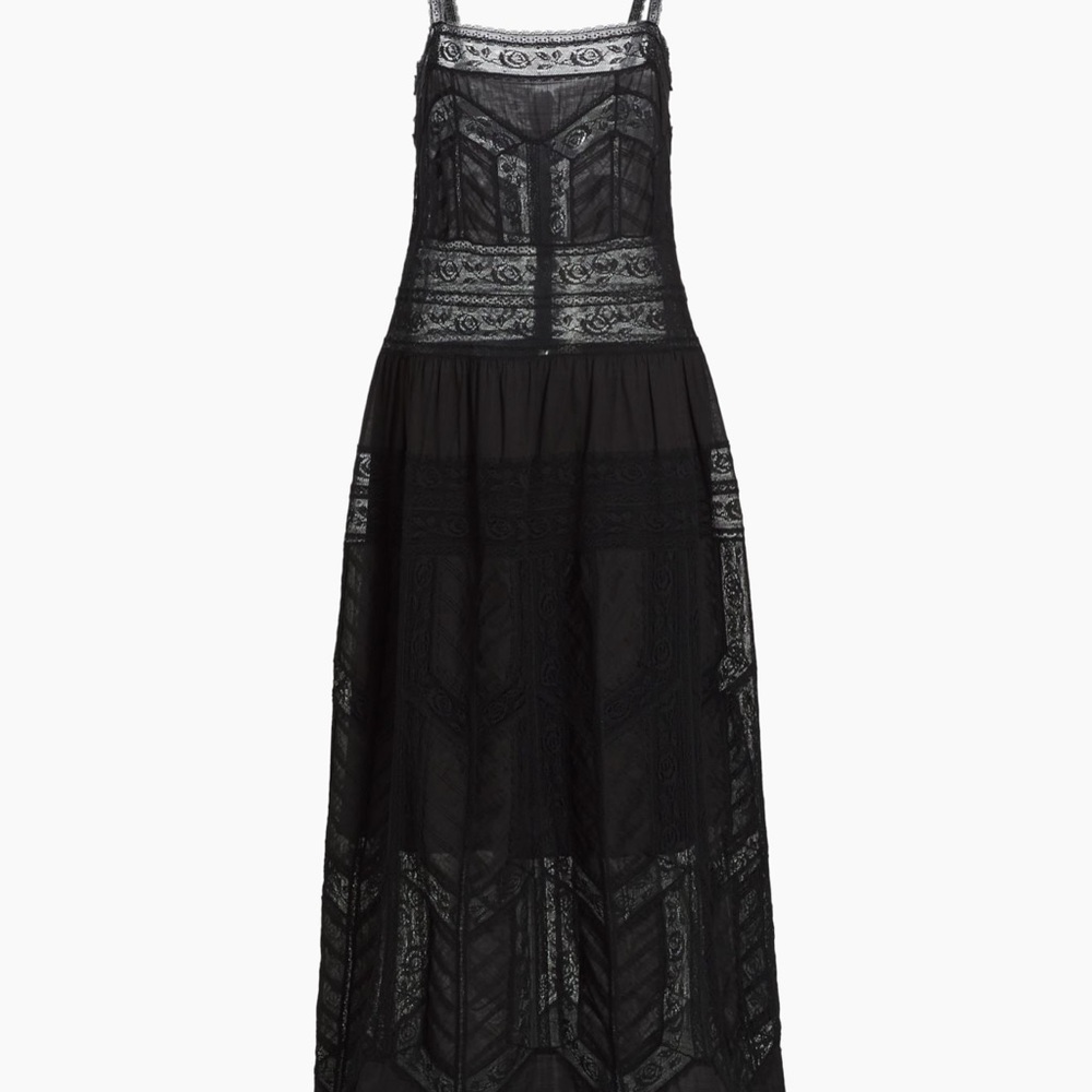Chic Black Lace Maxi Dress size ZIMMERMANN 3 - Picture 3 of 4